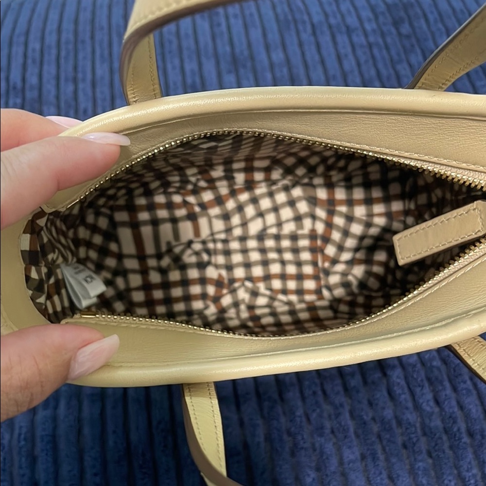 MCM Tan Logo Tote Bag - Picture 8 of 11